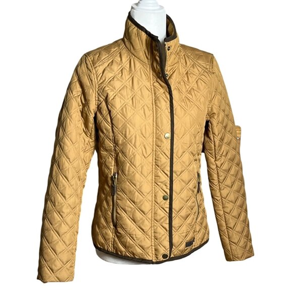 G. H. Bass & Co. Jackets & Blazers - GH Bass & Co Quilted Jacket Beige Camel Lightweight Feminine Fit Preppy Womens S